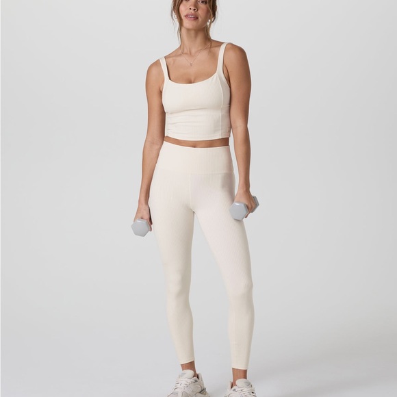 Vuori Inversion Rib Legging Marshmallow NWT Size Small - Picture 6 of 10